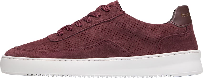 Filling Pieces Mondo Suede Perforated Burgundy Rood
