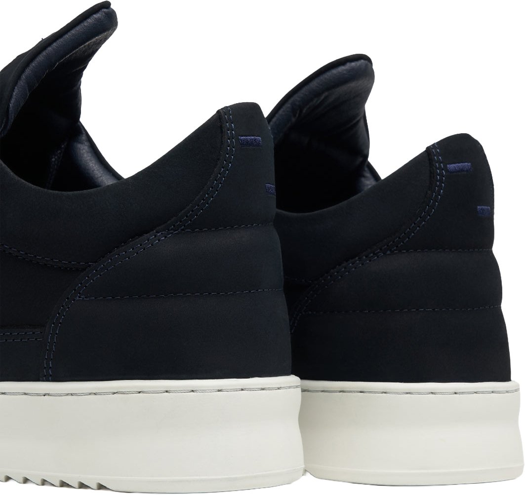 Filling Pieces Low Top Ripple Nubuck Navy Blauw