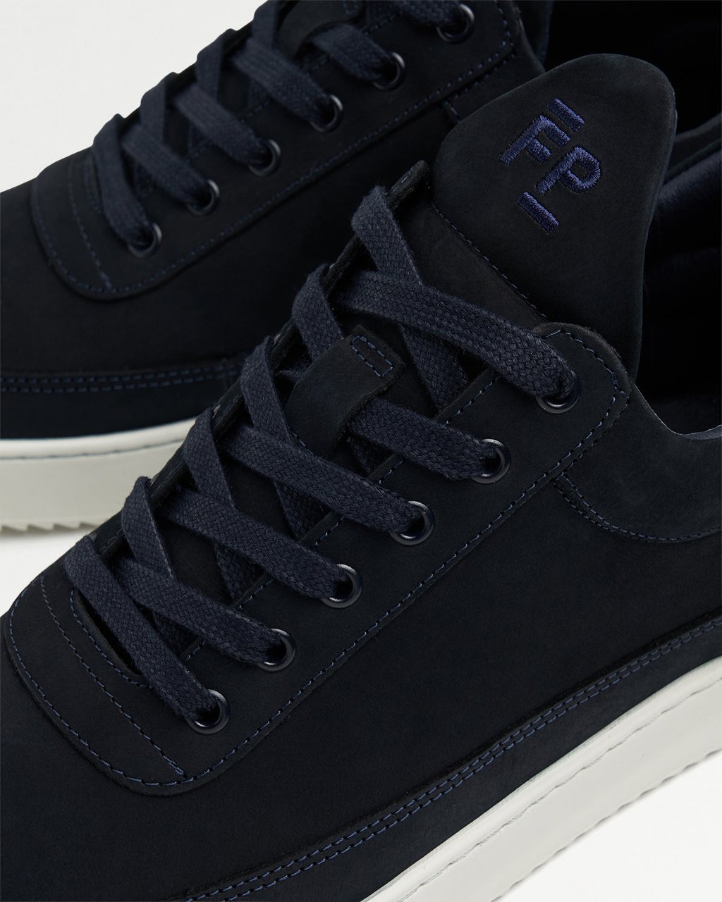 Filling Pieces Low Top Ripple Nubuck Navy Blauw