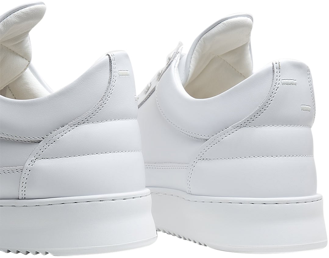 Filling Pieces Heren Low Top Ripple Leer Wit Wit