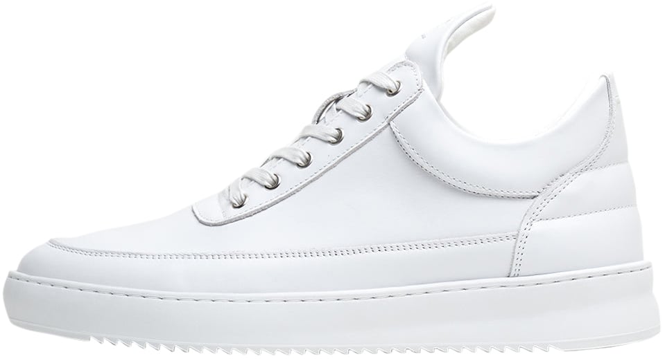 Filling Pieces Heren Low Top Ripple Leer Wit Wit