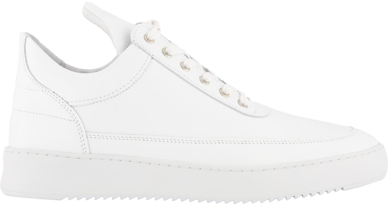 Filling Pieces Heren Low Top Ripple Leer Wit Wit
