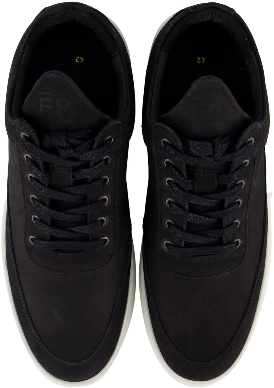 Filling Pieces Heren Low Top Ripple Nubuck Zwart Zwart