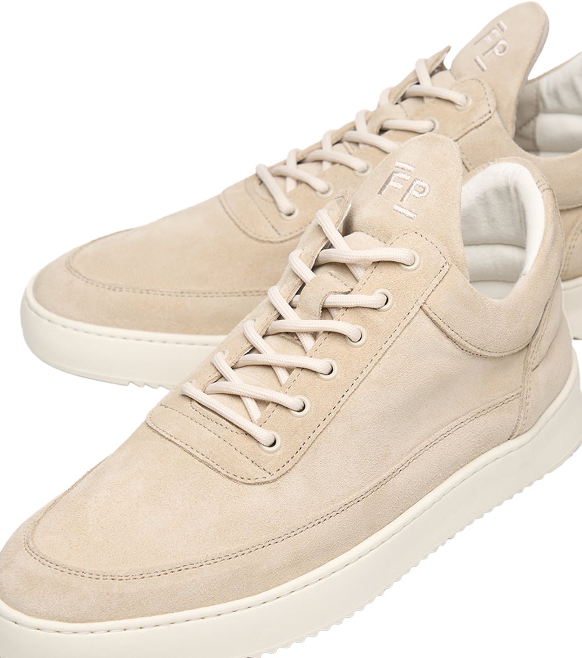 Filling Pieces Low Top Suede Organic Beige Beige