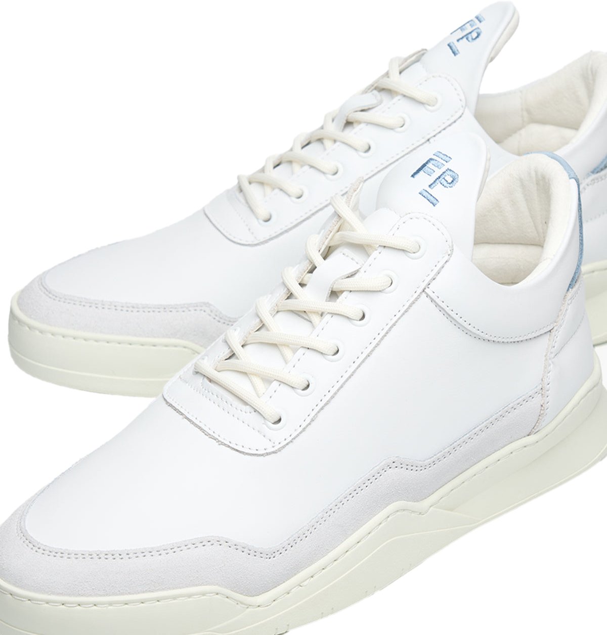 Filling Pieces Low Top Ghost White / Sky Blue Blauw
