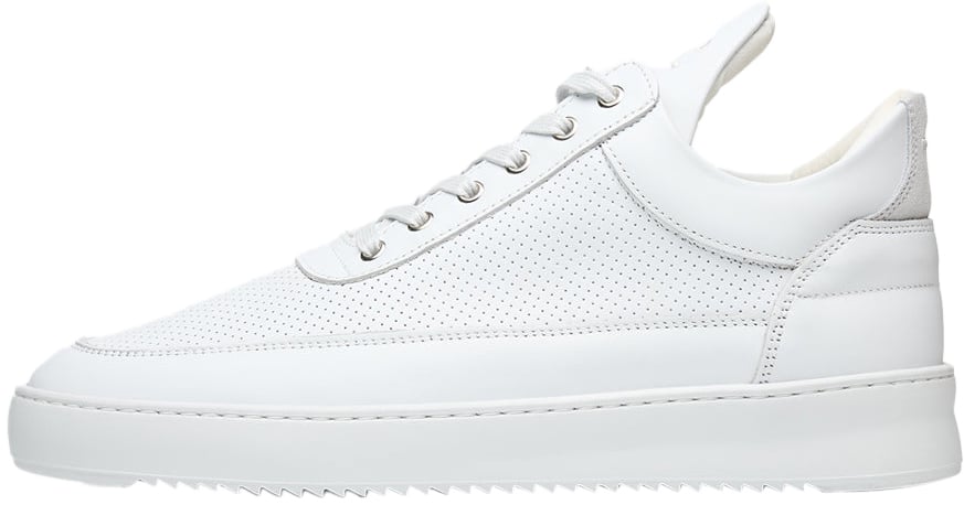 Filling Pieces Low Top Nappa Perforated White / Off White Wit
