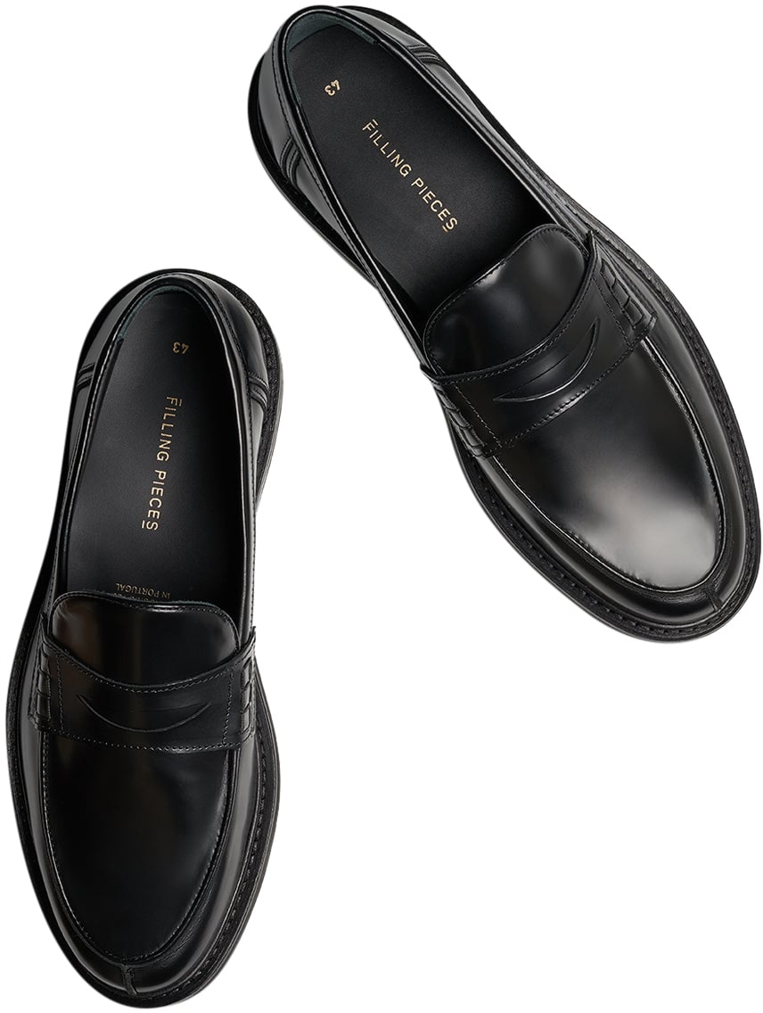Filling Pieces Loafer Polido Minimum Black Zwart