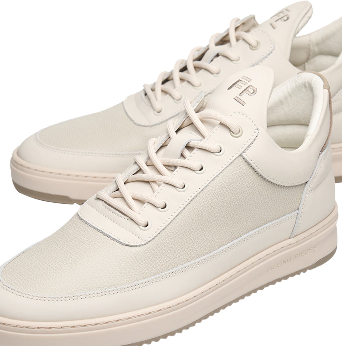 Filling Pieces Low Top Tech Crumbs Off White / Taupe Wit