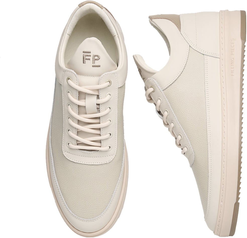 Filling Pieces Low Top Tech Crumbs Off White / Taupe Wit