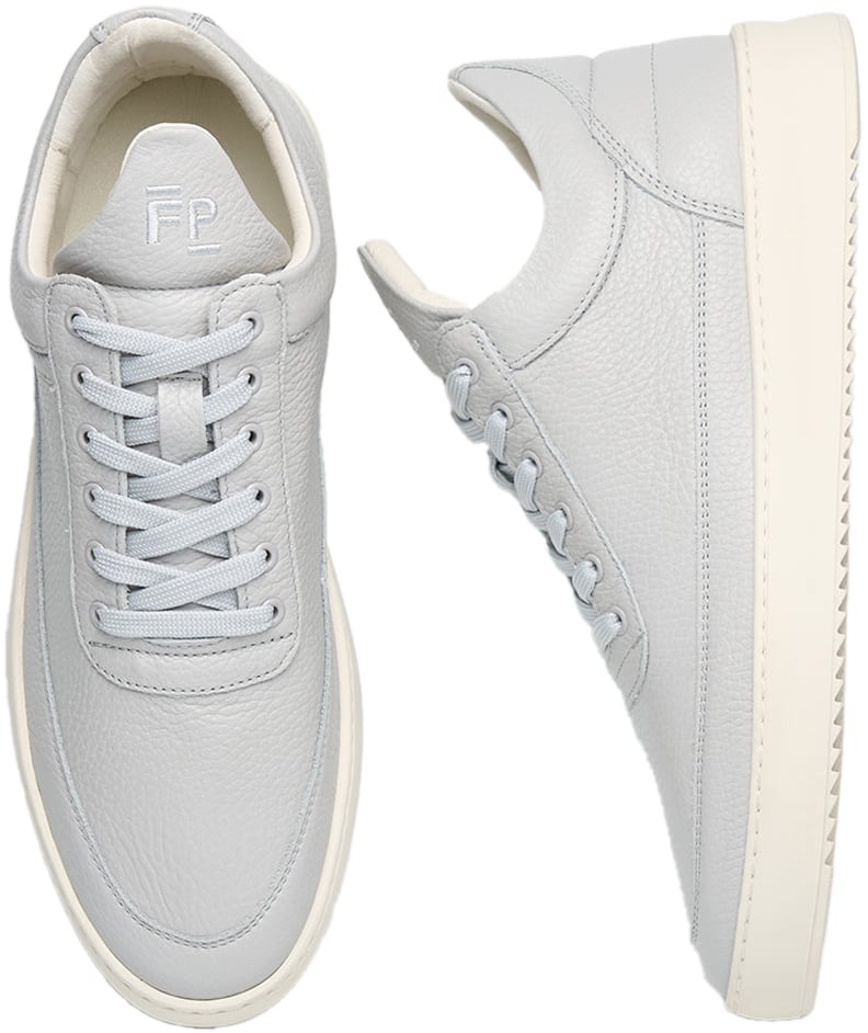 Filling Pieces Low Top Grain Light Grey Grijs