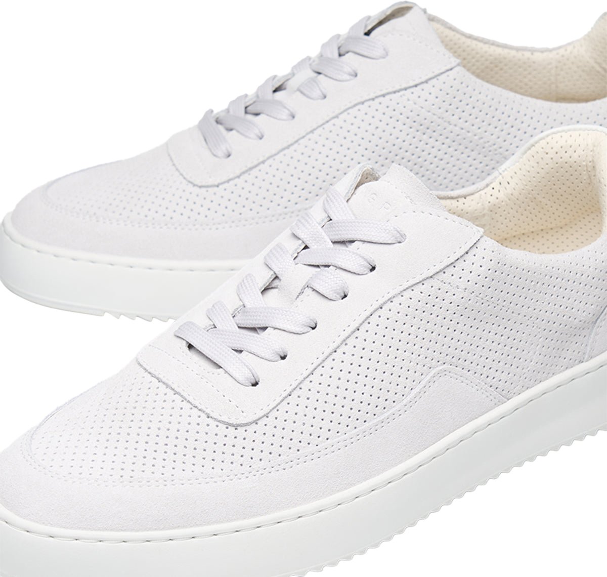 Filling Pieces Mondo Suede Perforated White Wit