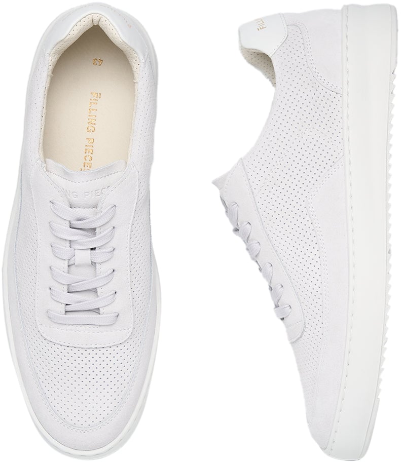 Filling Pieces Mondo Suede Perforated White Wit