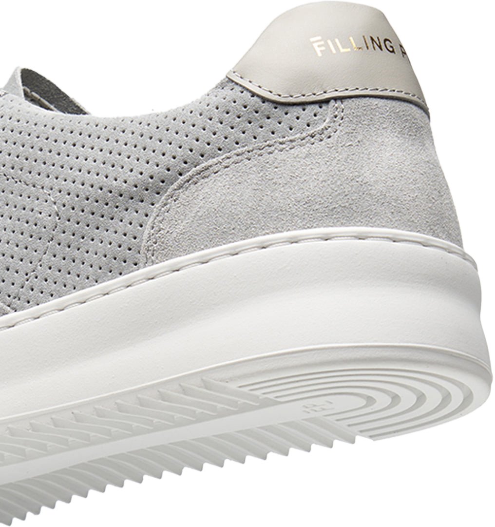 Filling Pieces Mondo Suede Perforated Grey Grijs