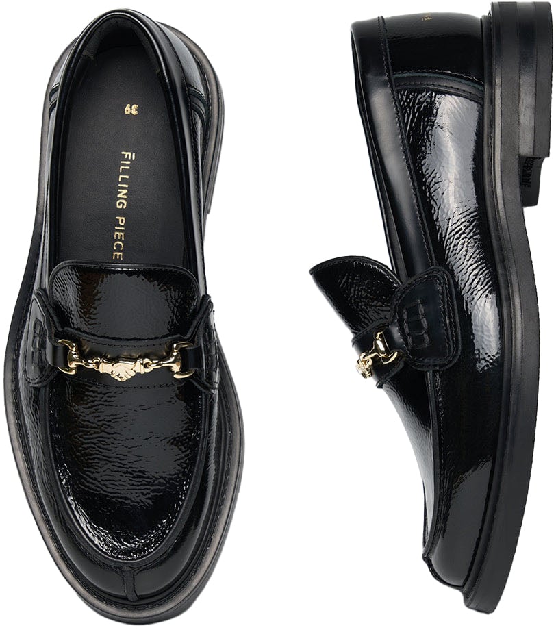 Filling Pieces Loafer Glace Black Zwart