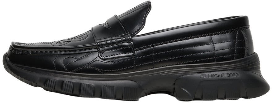 Filling Pieces Hybrid Loafer Quilted Black Zwart
