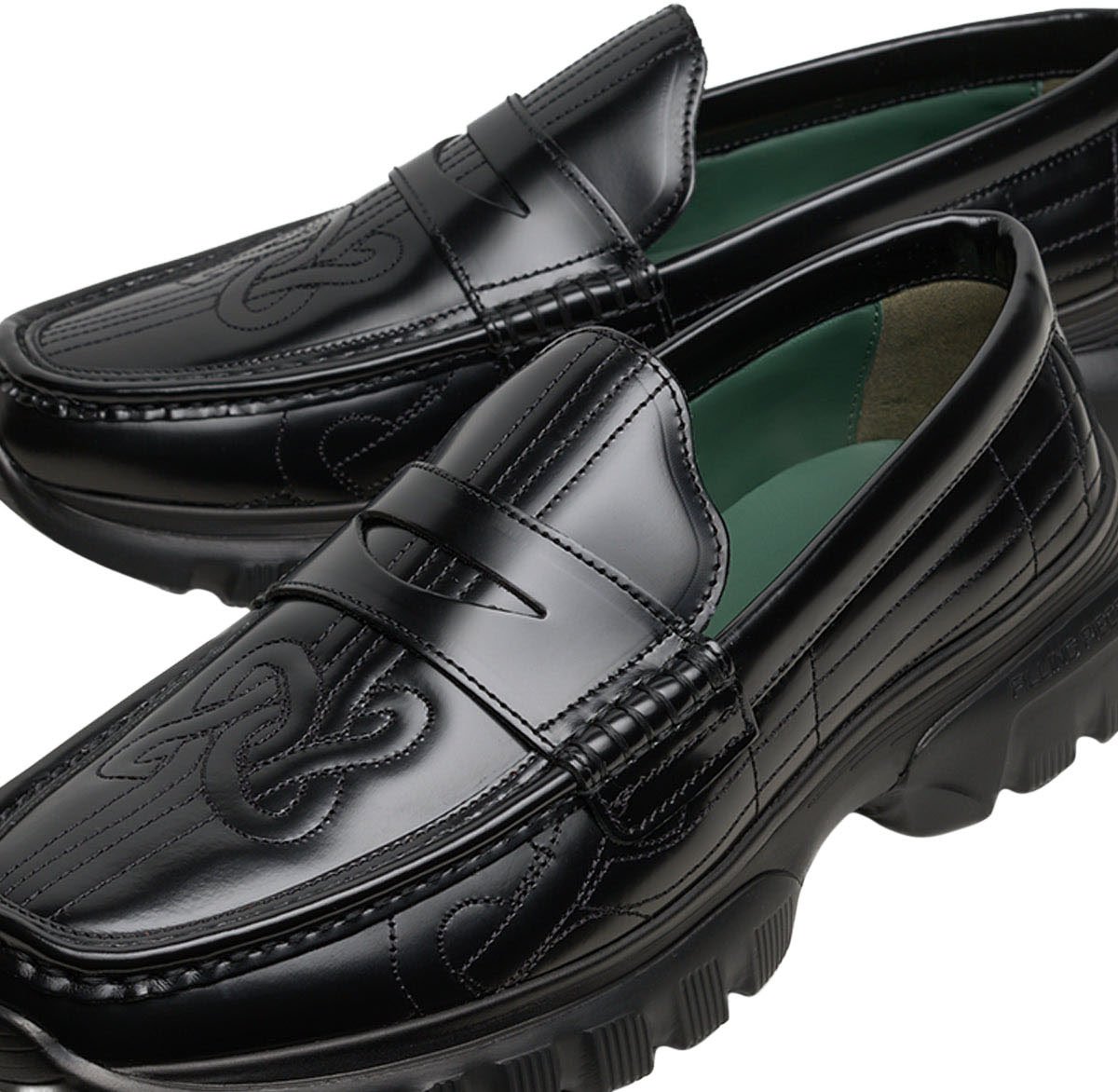 Filling Pieces Hybrid Loafer Quilted Black Zwart