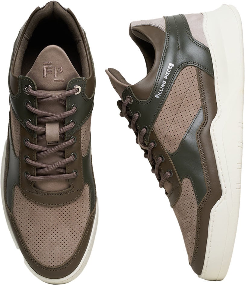 Filling Pieces Low Top Ghost Paneled Dark Green Groen