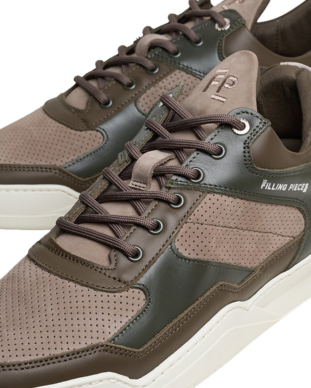 Filling Pieces Low Top Ghost Paneled Dark Green Groen