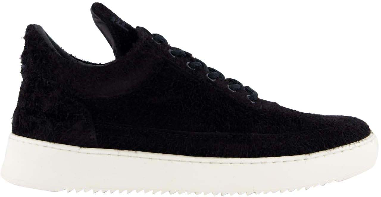 Filling Pieces Heren Fuzz Sneaker Zwart Zwart