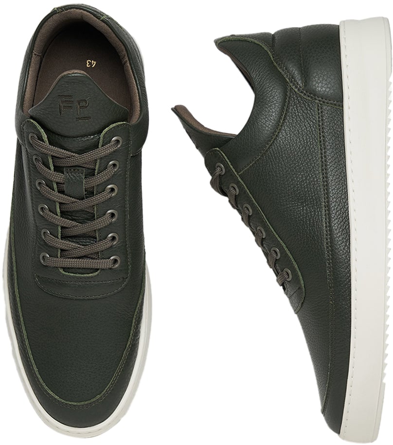 Filling Pieces Heren Low Top Grain Sneaker Groen Groen