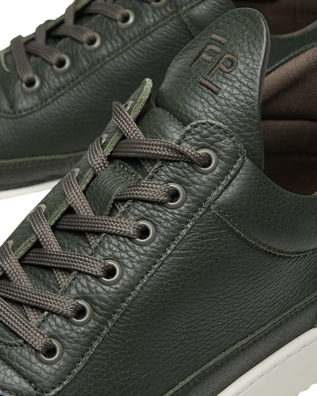 Filling Pieces Heren Low Top Grain Sneaker Groen Groen