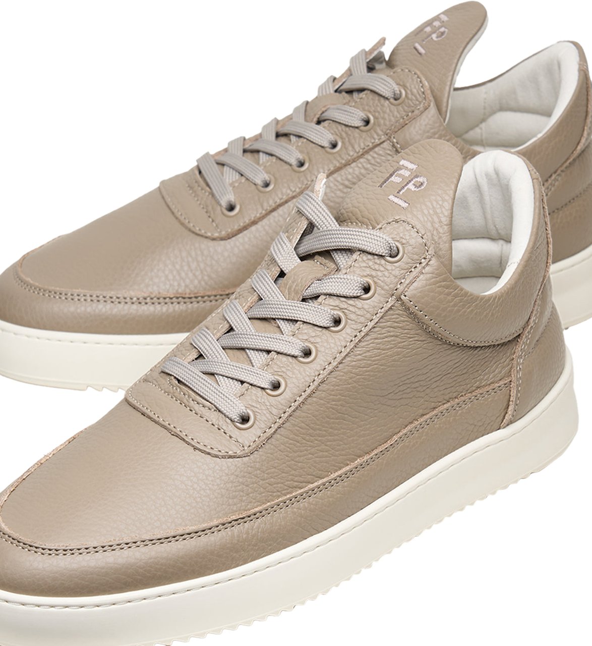 Filling Pieces Low Top Grain Taupe Bruin