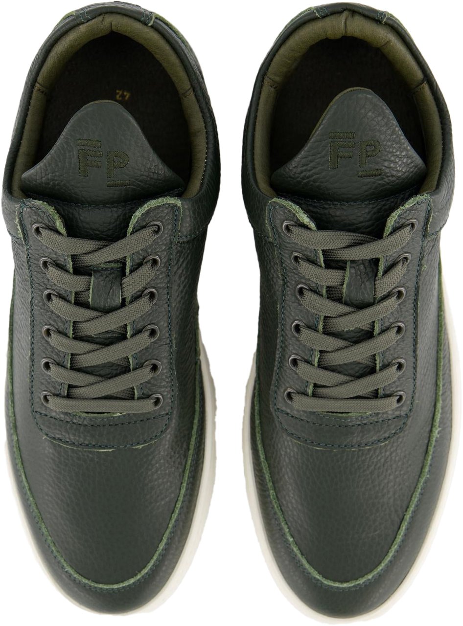 Filling Pieces Heren Low Top Grain Sneaker Groen Groen