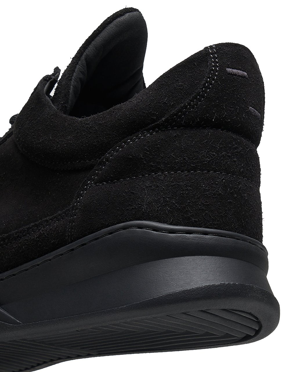 Filling Pieces Low Top Ghost Fuzz All Black Zwart
