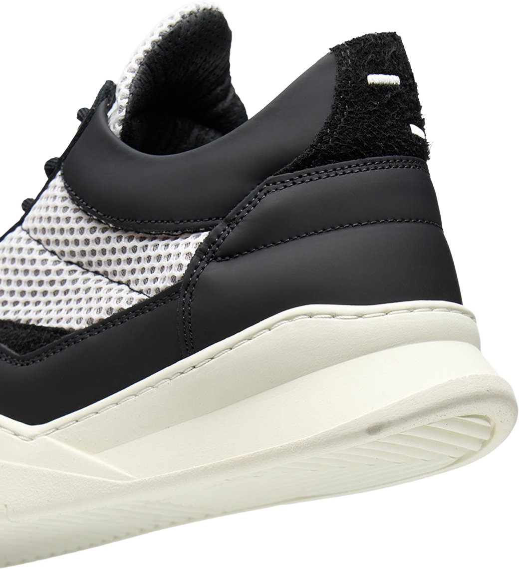 Filling Pieces Low Top Ghost Mesh Black / White Zwart