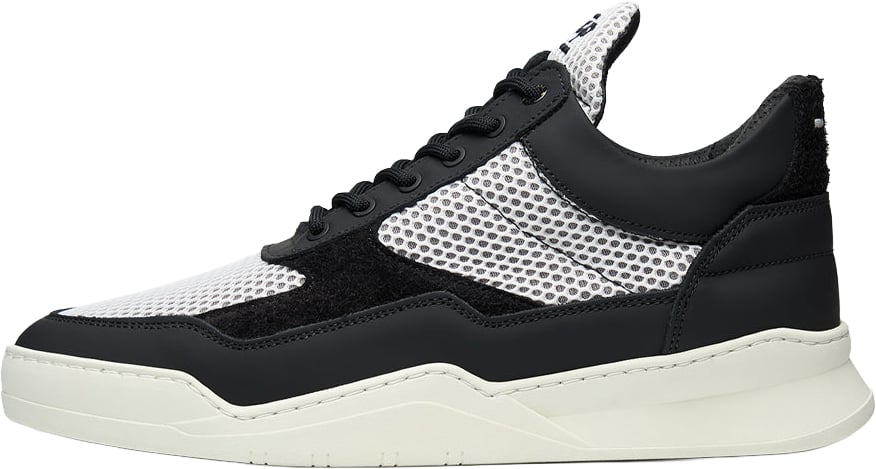 Filling Pieces Low Top Ghost Mesh Black / White Zwart