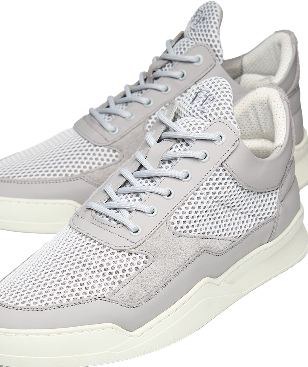 Filling Pieces Low Top Ghost Mesh Grey / White Grijs
