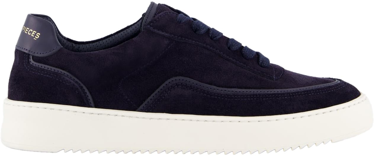 Filling Pieces Mondo Stack Suede Navy Blauw