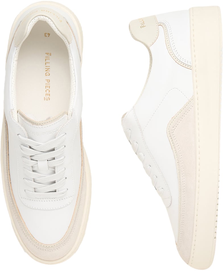 Filling Pieces Mondo Stack Nappa White / Off White Wit