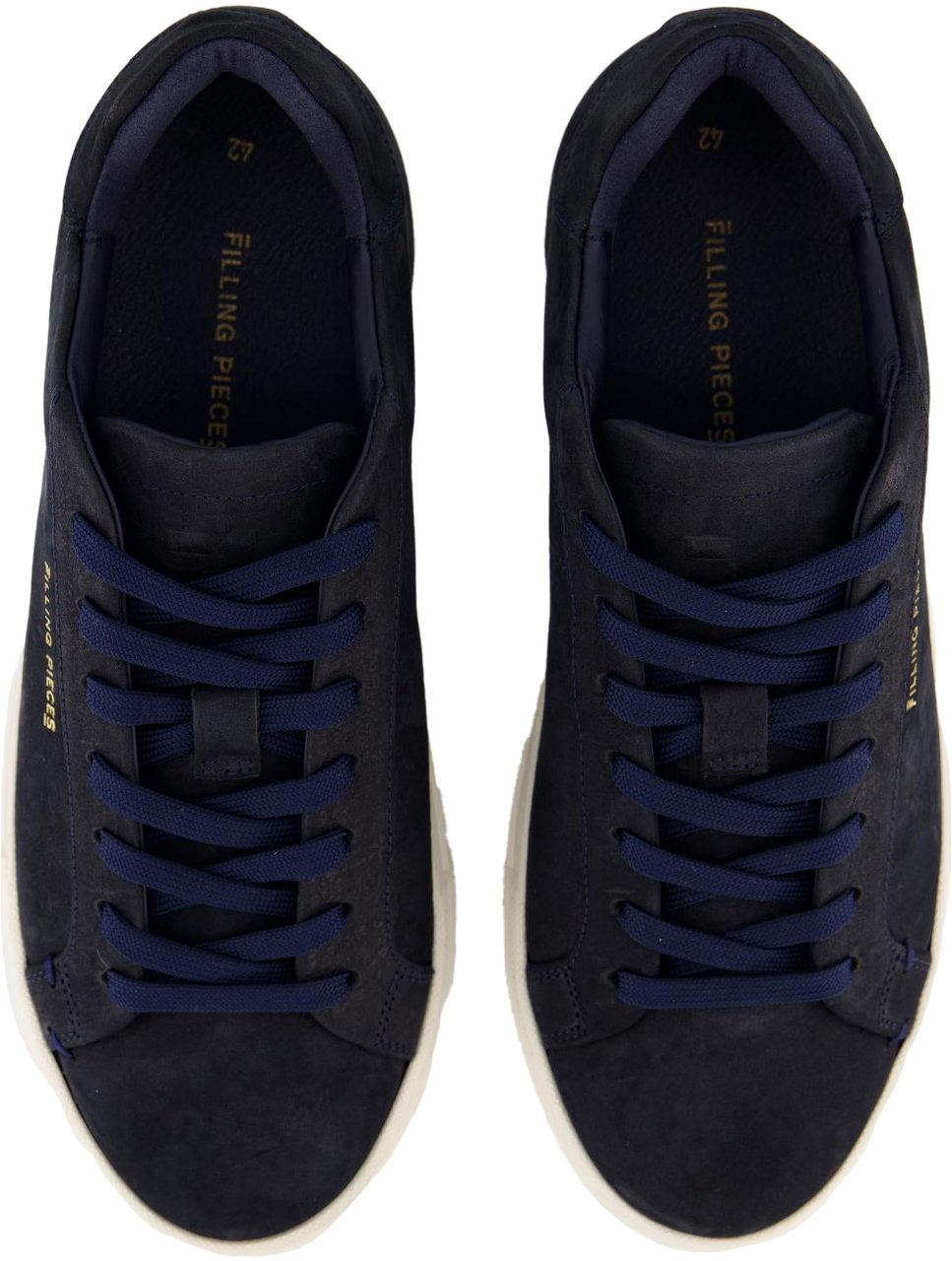 Filling Pieces Heren Tiebreak Grain Sneaker Blauw Blauw