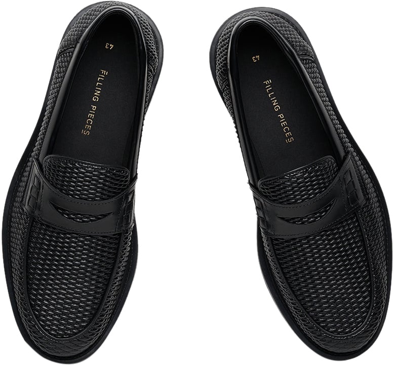 Filling Pieces Loafer Reed Black Zwart