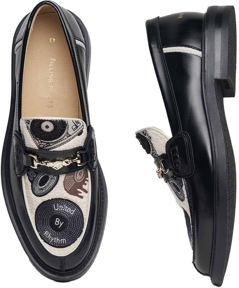 Filling Pieces Loafer Vinyl Black Zwart