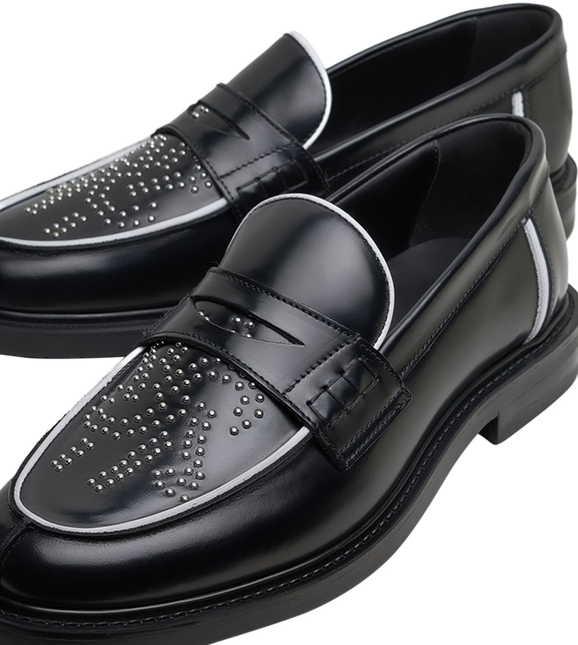 Filling Pieces Loafer Gowtu Studs Black Zwart