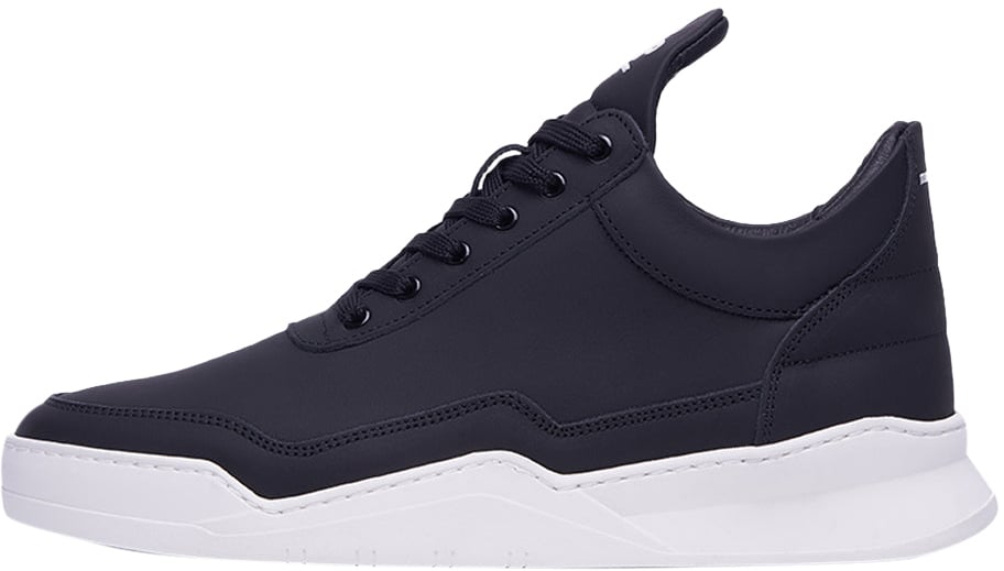 Filling Pieces Low Top Ghost Organic Nappa Black Zwart