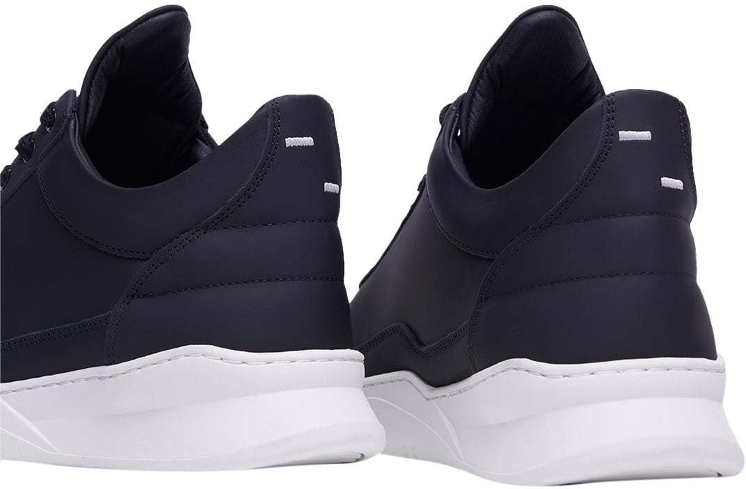 Filling Pieces Low Top Ghost Organic Nappa Black Zwart