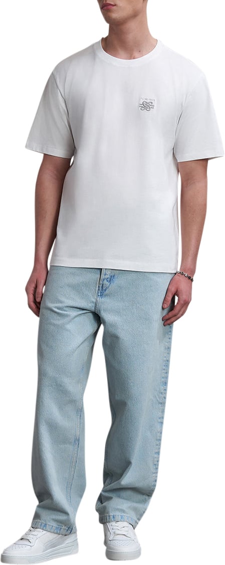 Filling Pieces T-shirt Embroidered Knot White Wit