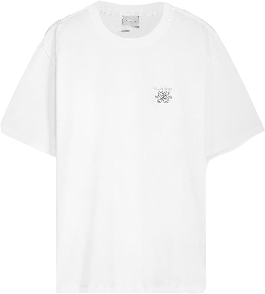 Filling Pieces T-shirt Embroidered Knot White Wit