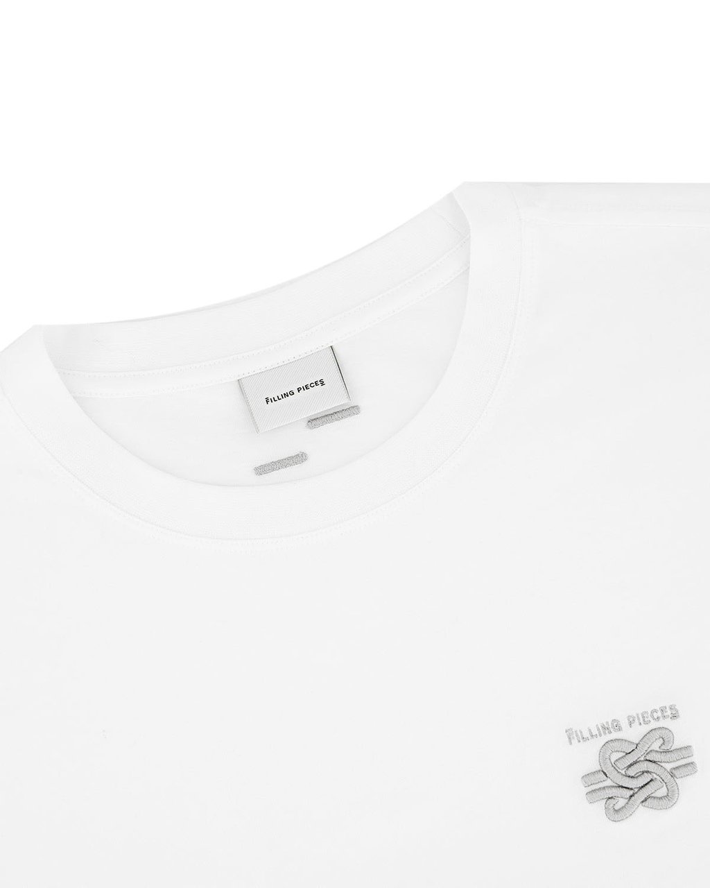 Filling Pieces T-shirt Embroidered Knot White Wit