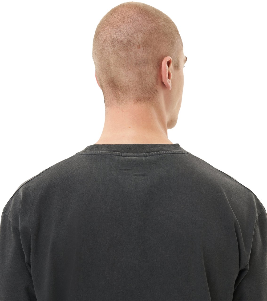 Filling Pieces T-shirt Boxy Embroidered Vintage Black Zwart
