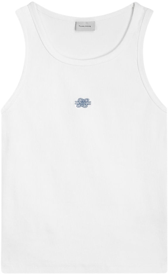 Filling Pieces Tank Top Knot White / Blue Blauw