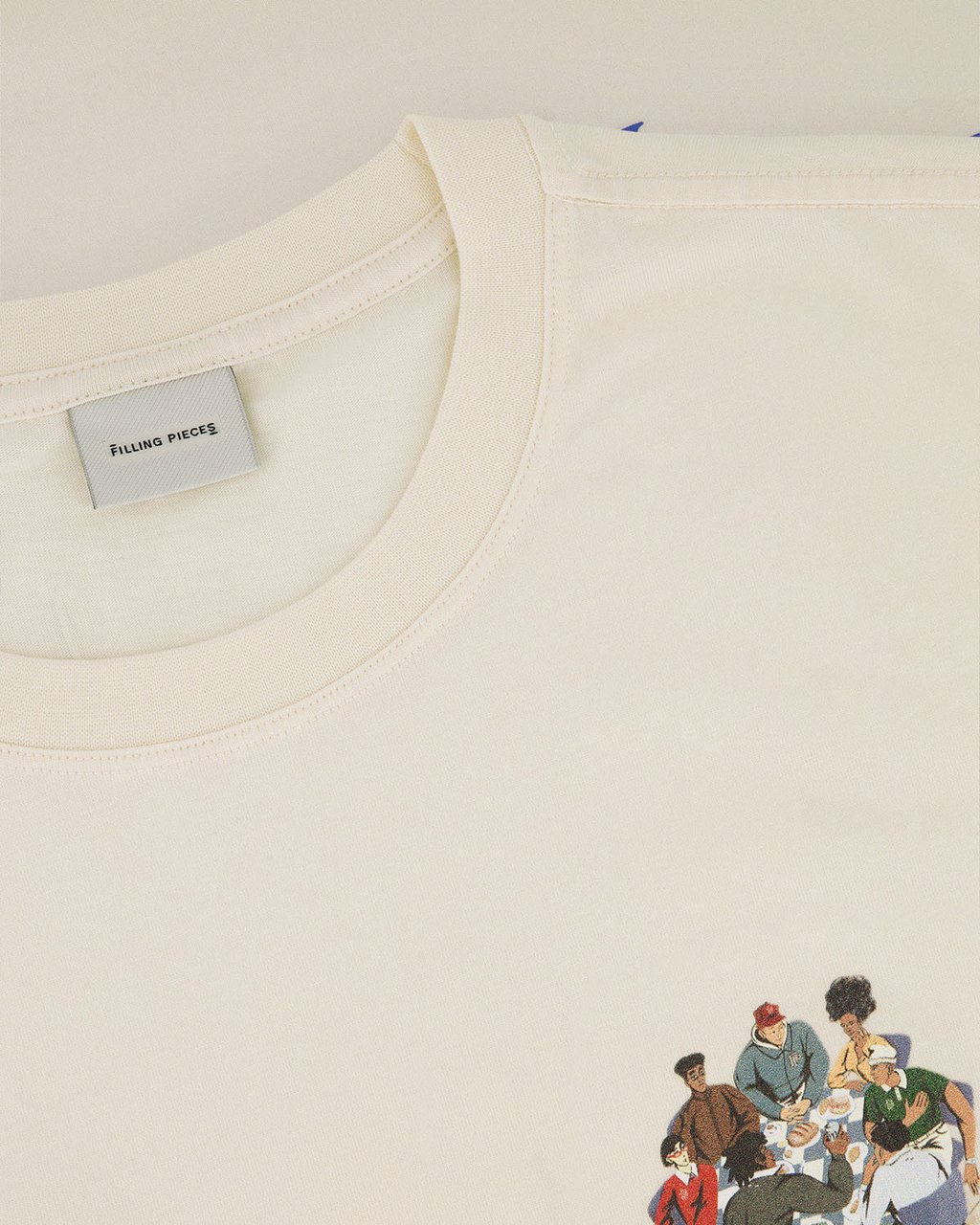 Filling Pieces T-shirt Supper Antique White Wit