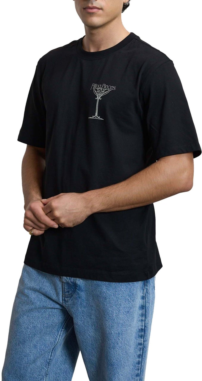 Filling Pieces T-shirt Champagne Black Zwart