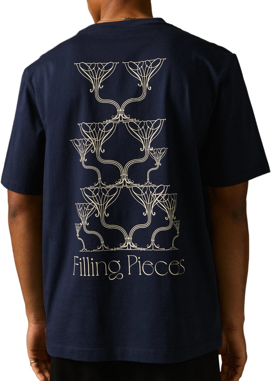 Filling Pieces T-shirt Champagne Maritime Blue Blauw