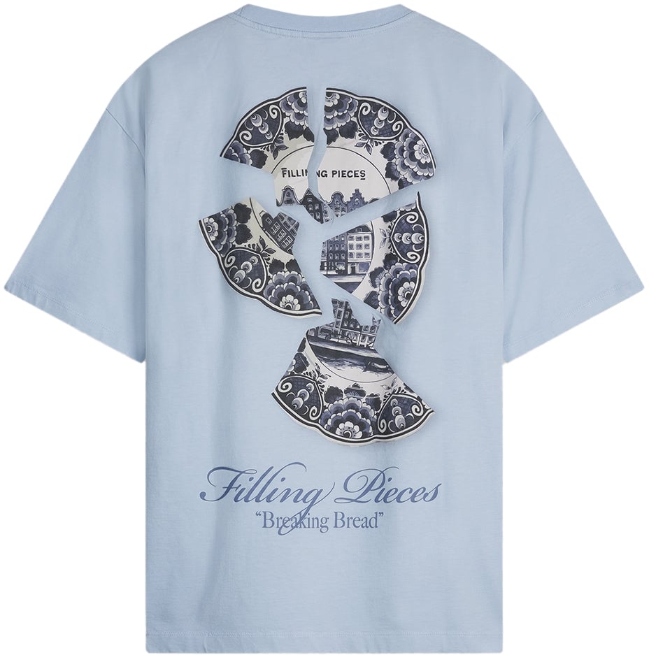 Filling Pieces T-shirt Broken Plate Skyway Blauw
