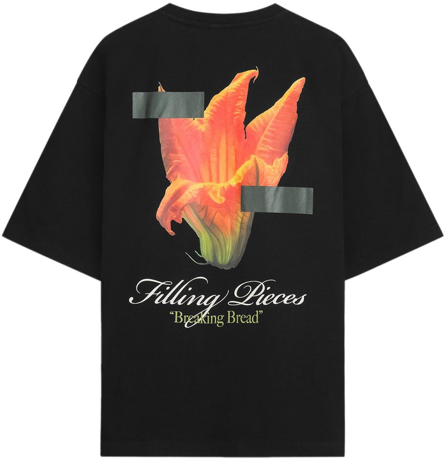 Filling Pieces T-shirt Boxy Zucchini Black Zwart