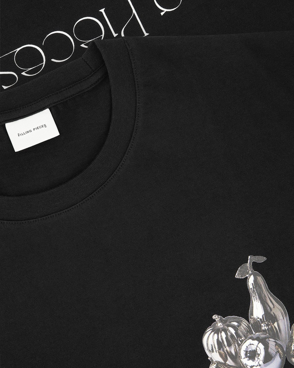 Filling Pieces T-shirt Boxy Chrome Fruit Black Zwart